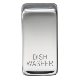 Switch cover "marked DISHWASHER"-GDDISH-Knightsbridge-Polished Chrome GDDISHPC