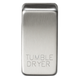 Switch cover "marked TUMBLE DRYER"-GDDRY-Knightsbridge-Brushed chrome