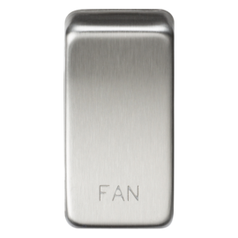 Switch cover "marked FAN"-GDFAN-Knightsbridge-Brushed chrome
