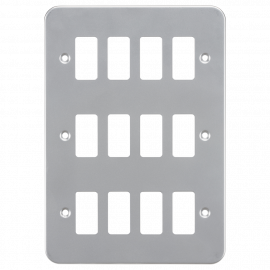 Metalclad 12G grid faceplate-GDFP0012M-Knightsbridge