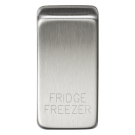 Switch cover "marked FRIDGE/FREEZER"-GDFRID-Knightsbridge-Brushed chrome