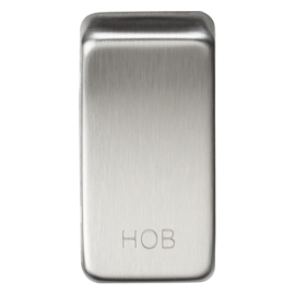 Switch cover "marked HOB"-GDHOB-Knightsbridge-Brushed chrome