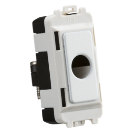 Knightsbridge Flex outlet module (up to 10mm) Matt  White  GDM012MW
