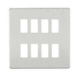 Screwless 8G grid faceplate-GDSF008-Knightsbridge