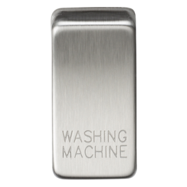 Switch cover "marked WASHING MACHINE"-GDWASH-Knightsbridge-Brushed chrome