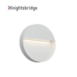 Knightsbridge 5W LED Round Wall /Guide light white - LWR4W