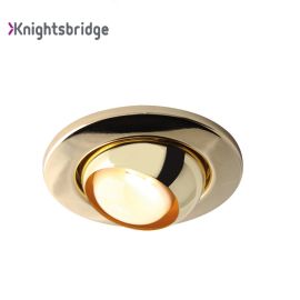 Knightsbridge Brass Eyeball Down light IP20 60W ME05B