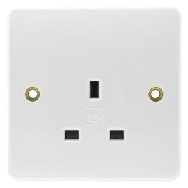 MK 13A Unswitched Socket 1 Gang White K780WHI