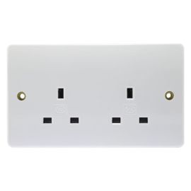 MK 13A SP Unswitched Socket 2 Gang White K781WHI