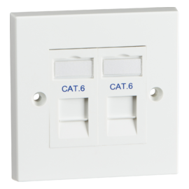 Twin Cat6 Outlet Kit-NET6KIT2-Knightsbridge