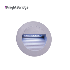 KnightsBridge IP44 Round 14 White LED Recessed Stair & Wall Guide Safety Light