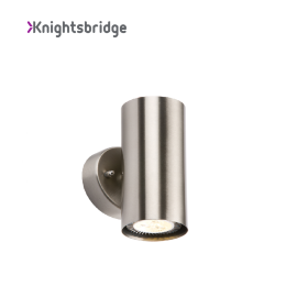 Knightsbridge GU10 Stainless Steel Wall Light 2x35W max - NH0183BD
