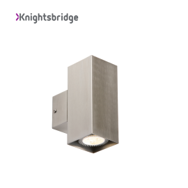 Knightsbridge GU10 Stainless Steel Wall Light 2x35W max - NH0184SQ