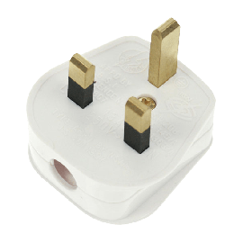 Scolmore 13A Resilient Plug Top (3A Fused) Fast Grip White PA302