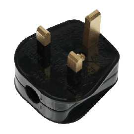 Scolmore 13A Resilient Plug Top (5A Fused) Fast Grip Black PA312