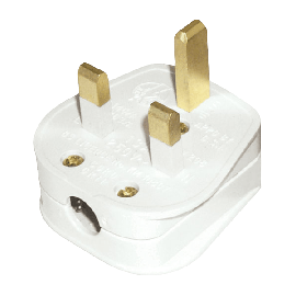 Scolmore 13A Resilient Plug Top (3A Fused) Bar Grip White PA321
