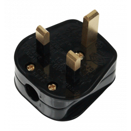 Scolmore 13A Resilient Plug Top (13A Fused) Bar Grip Black PA330
