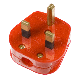 Scolmore 13A Resilient Non-Standard Plug Top (13A Fused) Bar Grip PA380RD