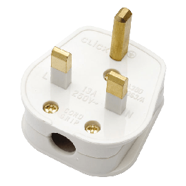 Scolmore 13A Fused Non-Standard Plug - White PA380WH
