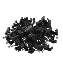 100x4mm Black Cable Wall Clips,Cable Wall Nails Manages Electric Wire Clips