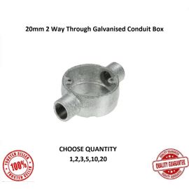 20mm Galvanised 2 Way Intersection Circular Box for Metal Galvanised Conduit