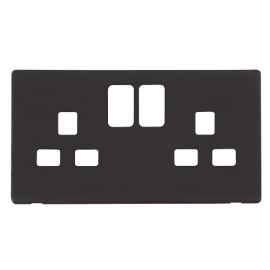 2G 13A SW SOCKET PLATE - SCP436 - Scolmore