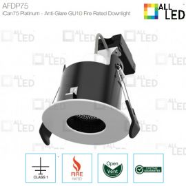 iCan75 Platinum LED Anti-Glare GU10 Fire Rated Downlight - AFDP75