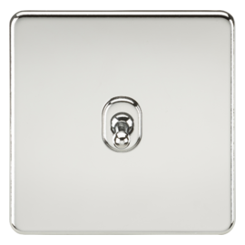 Screwless 10A 1G 2-Way Toggle Switch-SF1TOGPC-Knightsbridge-Polished Chrome