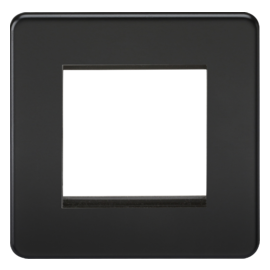 Screwless 2G modular faceplate-SF2G-Knightsbridge-Matt Black 