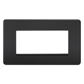 Screwless 4G Modular Faceplate-SF4G-Knightsbridge-Matt Black 
