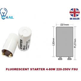 10 x FSU Fluorescent Light Starter 4-80W 220-250V- FSU 