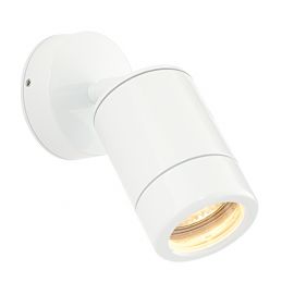 Saxby Odyssey 35W Gloss White IP44 Adjustable Outdoor Wall Spot Light