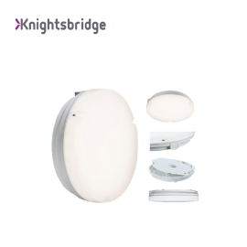 Knightsbridge 14W LED Bulkhead with Sensor 4000K 230V IP65 