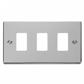 GRIDPRO 3 GANG DECO PLATE - VP**20403 - Scolmore