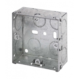 1 Gang 35mm Deep Galvanised Steel Knockout Box- scolemore- WA095