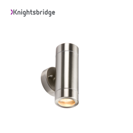 Knightsbridge Lightweight Stainless Steel Up and Down Wall Light - WALL2L
