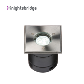 Knightsbridge Square Stainless Steel Walkover / Driveover Light 230V IP67 - WSGULED