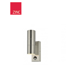 Zinc Leto Up and Down Outdoor Wall Fitting with PIR 